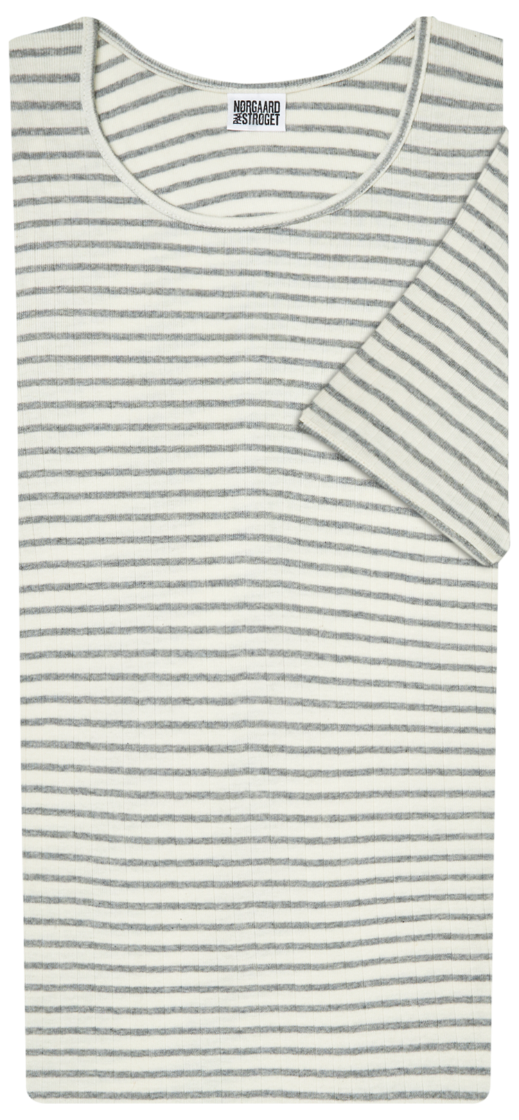 101 Short Sleeve NPS Stripes, Ecru/Light Grey