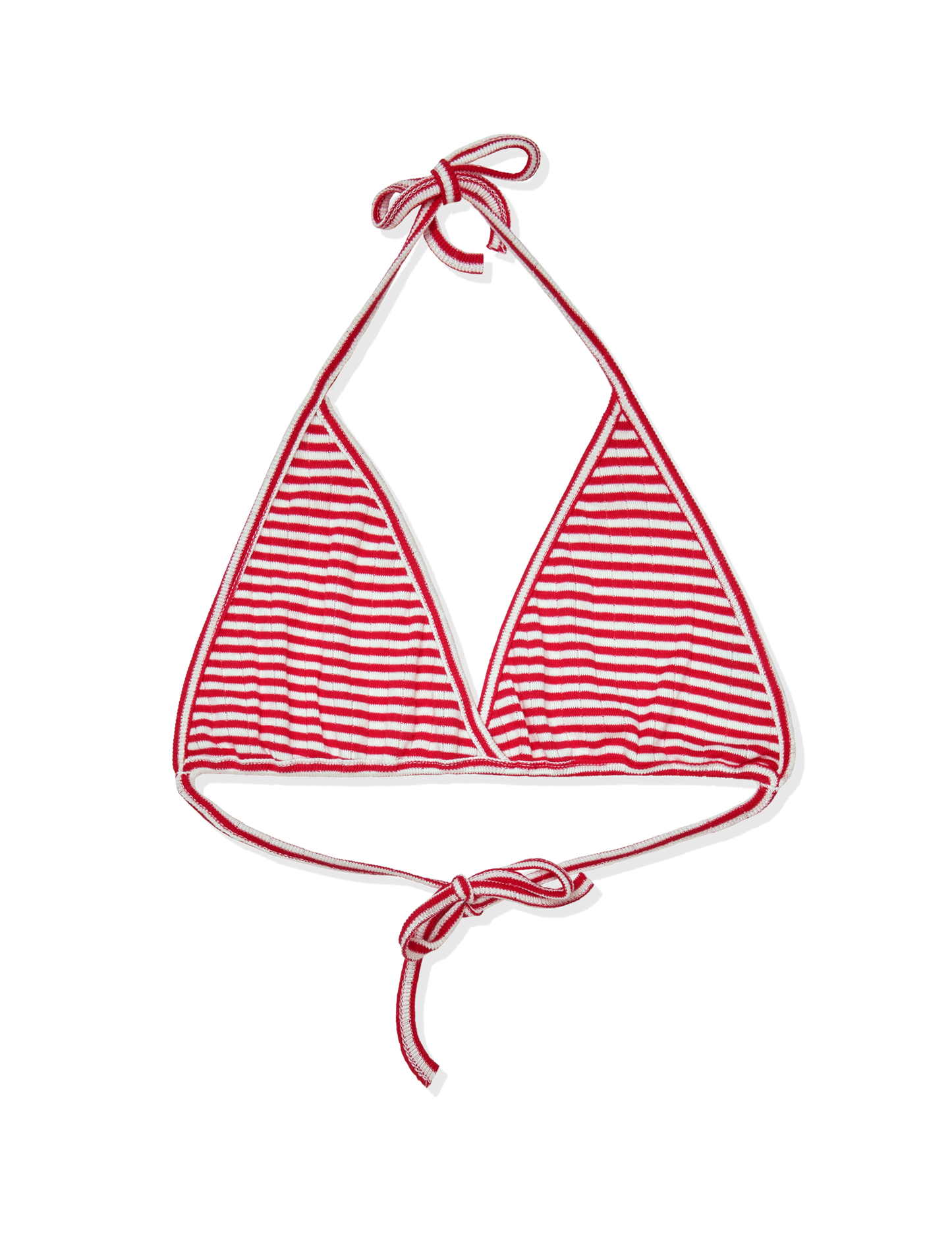 NPS Bikini Top, Red/Ecru