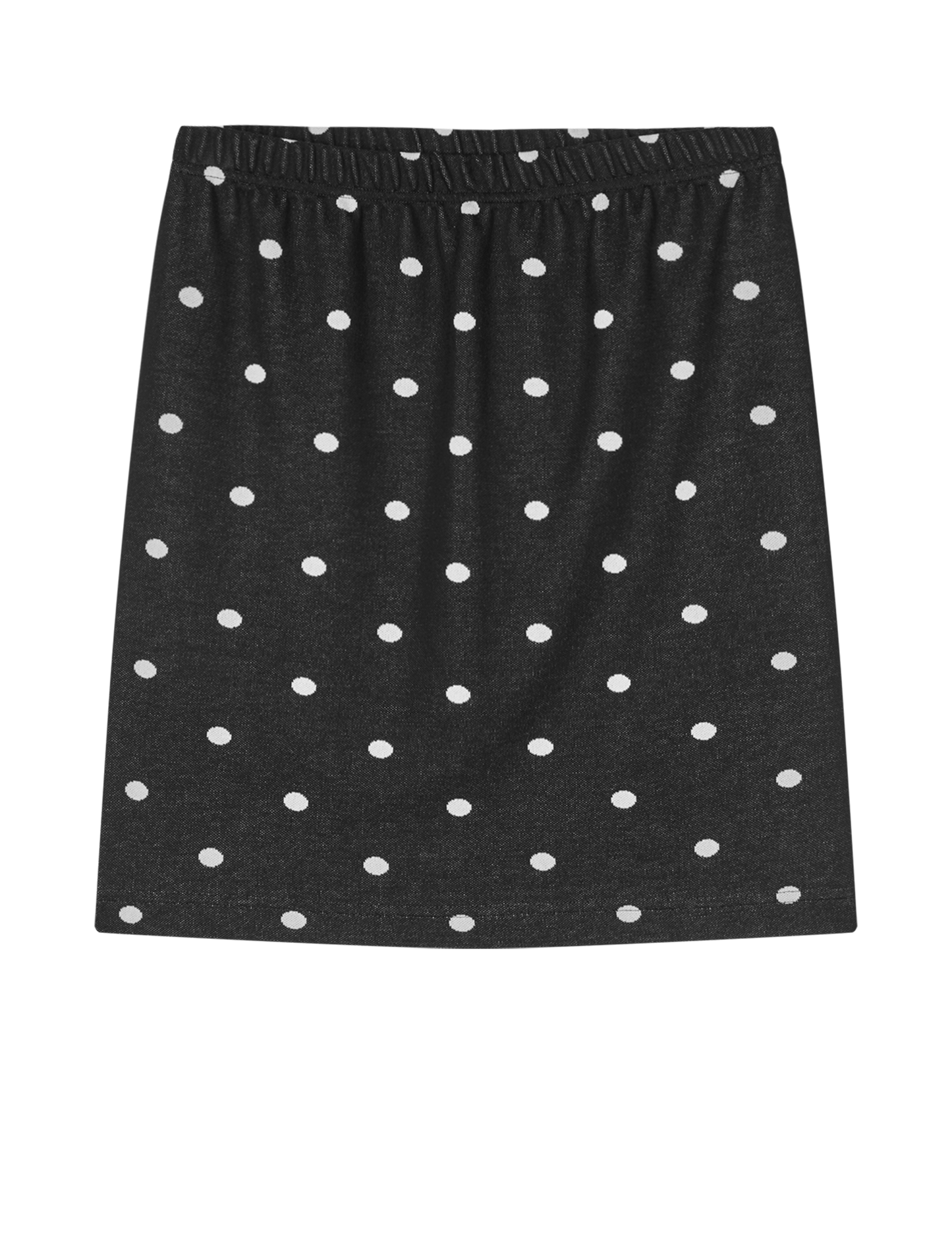 NPS Jaquard Dot Skirt, Black/Ecru
