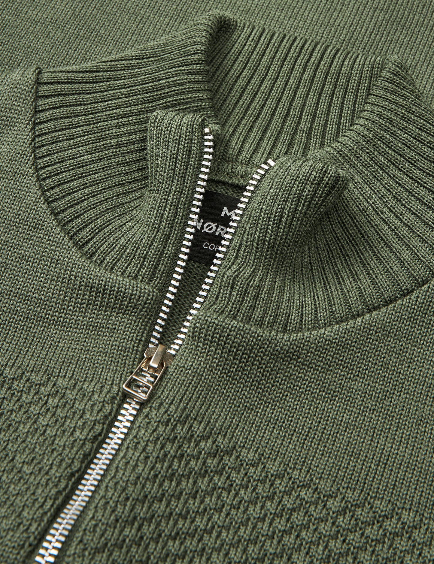 Wool Klemens Zip Knit, Four Leaf Clover