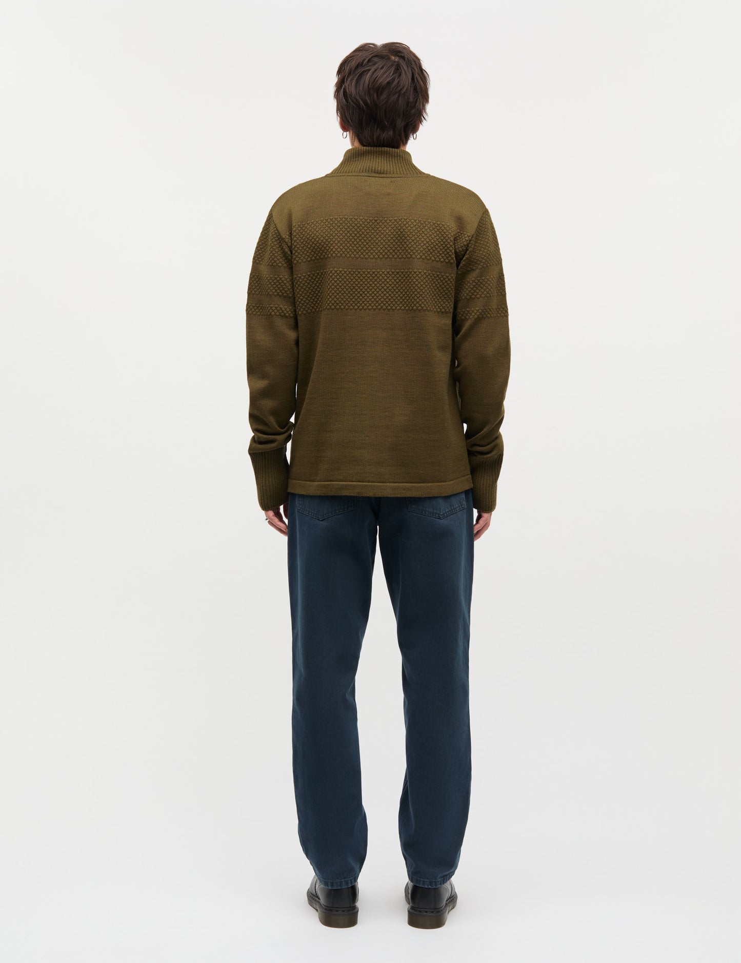 Wool Klemens Zip Knit, Beech