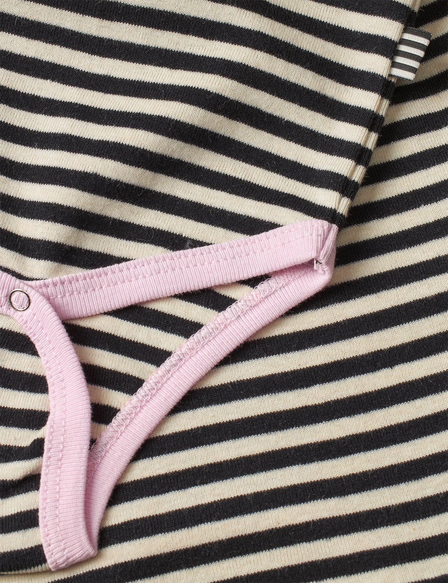 Soft Duo Striped Body, Off White/ Black / Pink