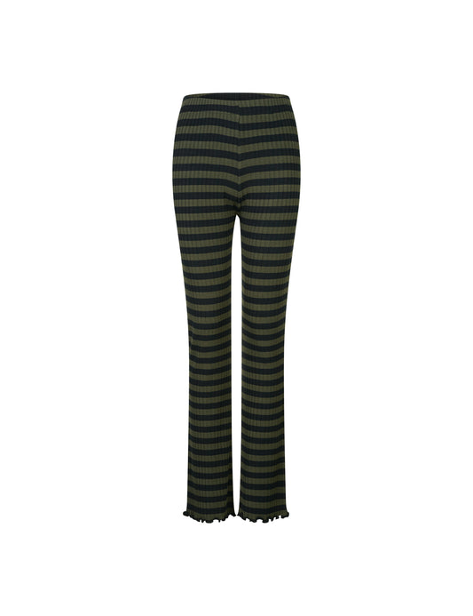 5x5 Classic Stripe Lala Leggings, Black/Rosin