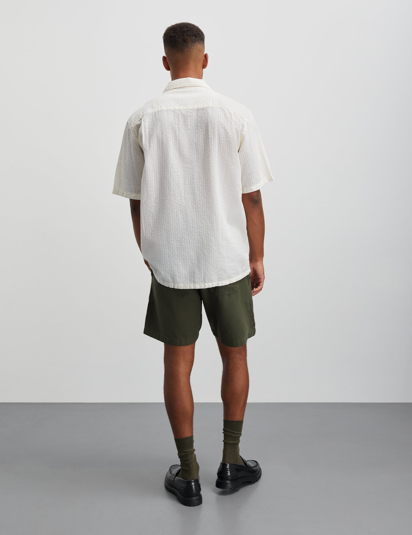 Seersucker Kenji Shirt SS, Vanilla Ice