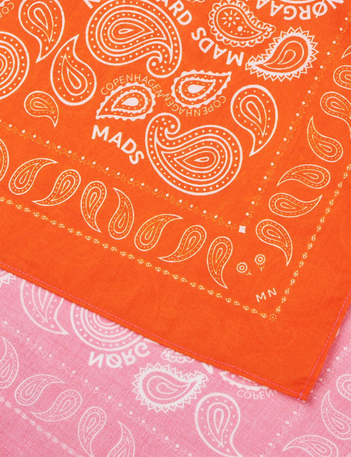 Soft Cotton Paisley Scarf, Fandango Pink/Vibrant Orange