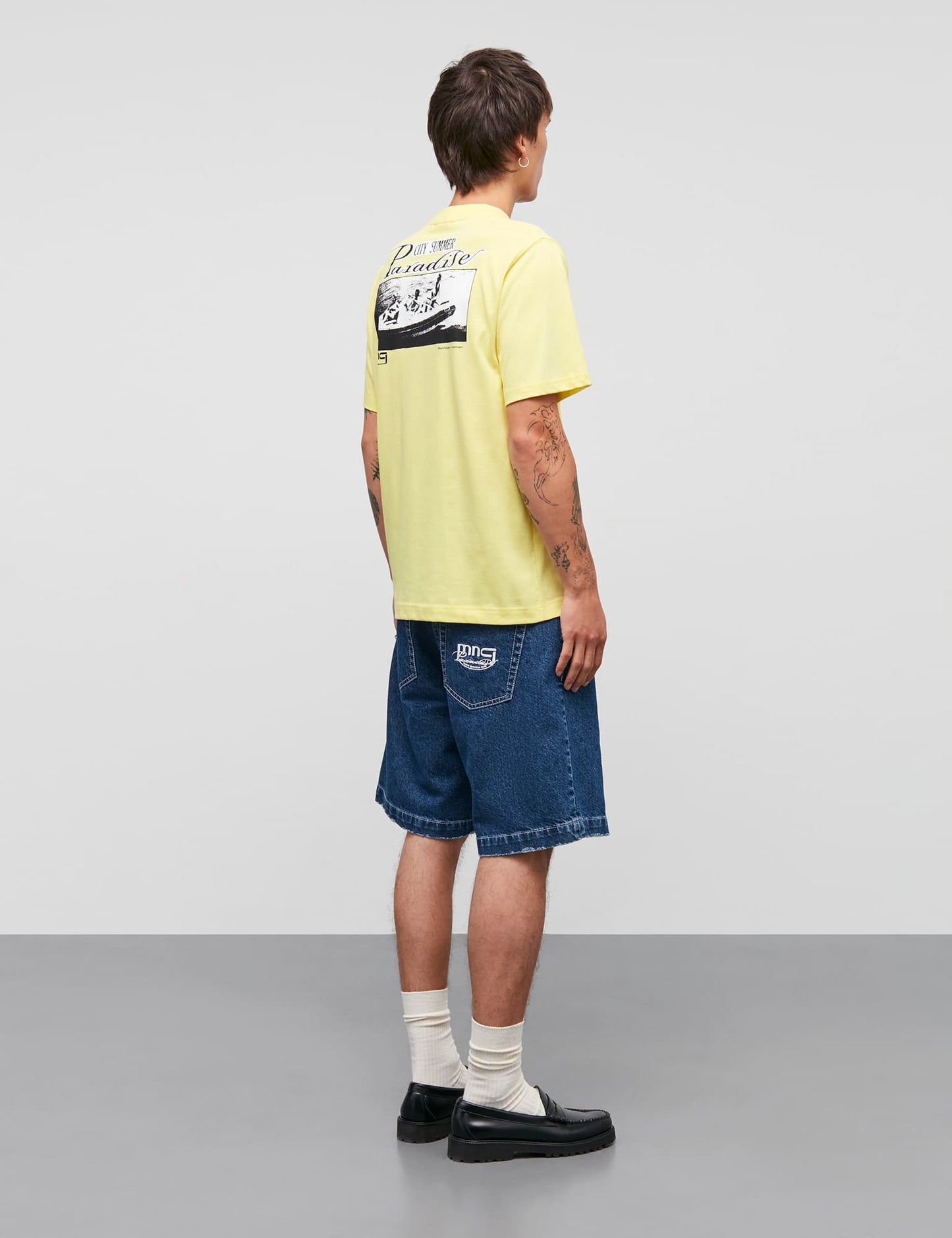 Cotton Jersey Frode Paradise Tee, Limelight