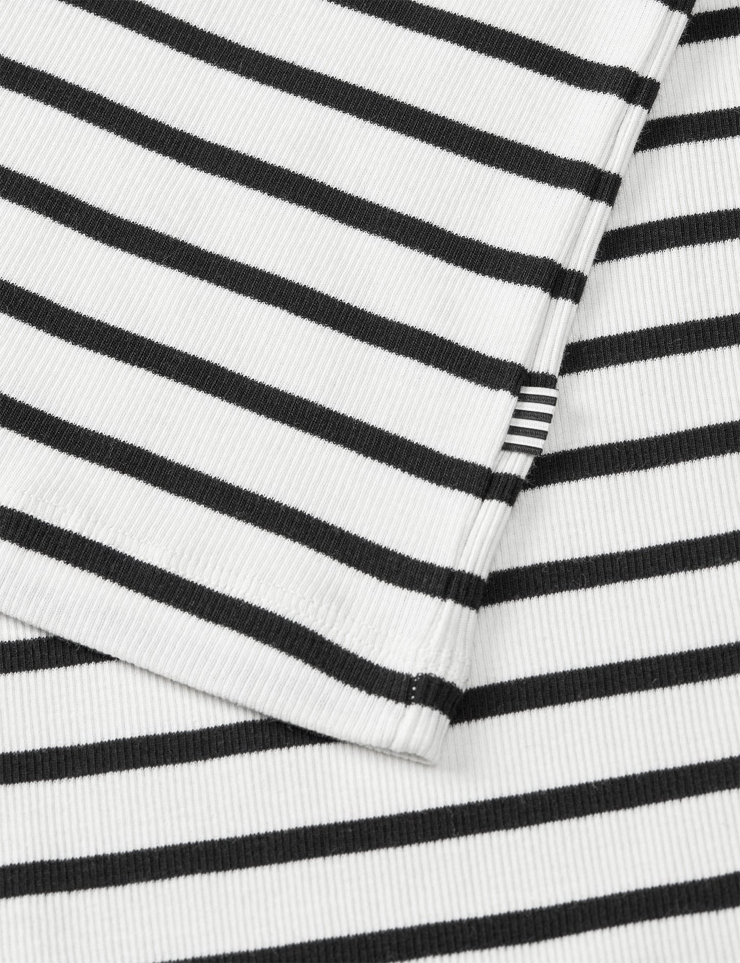 2x2 Cotton Stripe Carna Dress, Vanilla Ice/Black