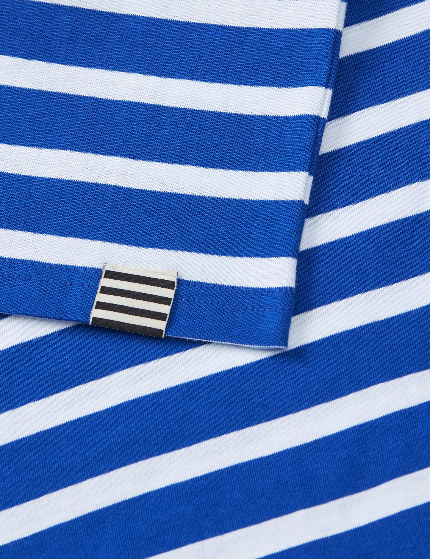 Cotton Jersey Stripe Thorlino Tee, Surf The Web/White