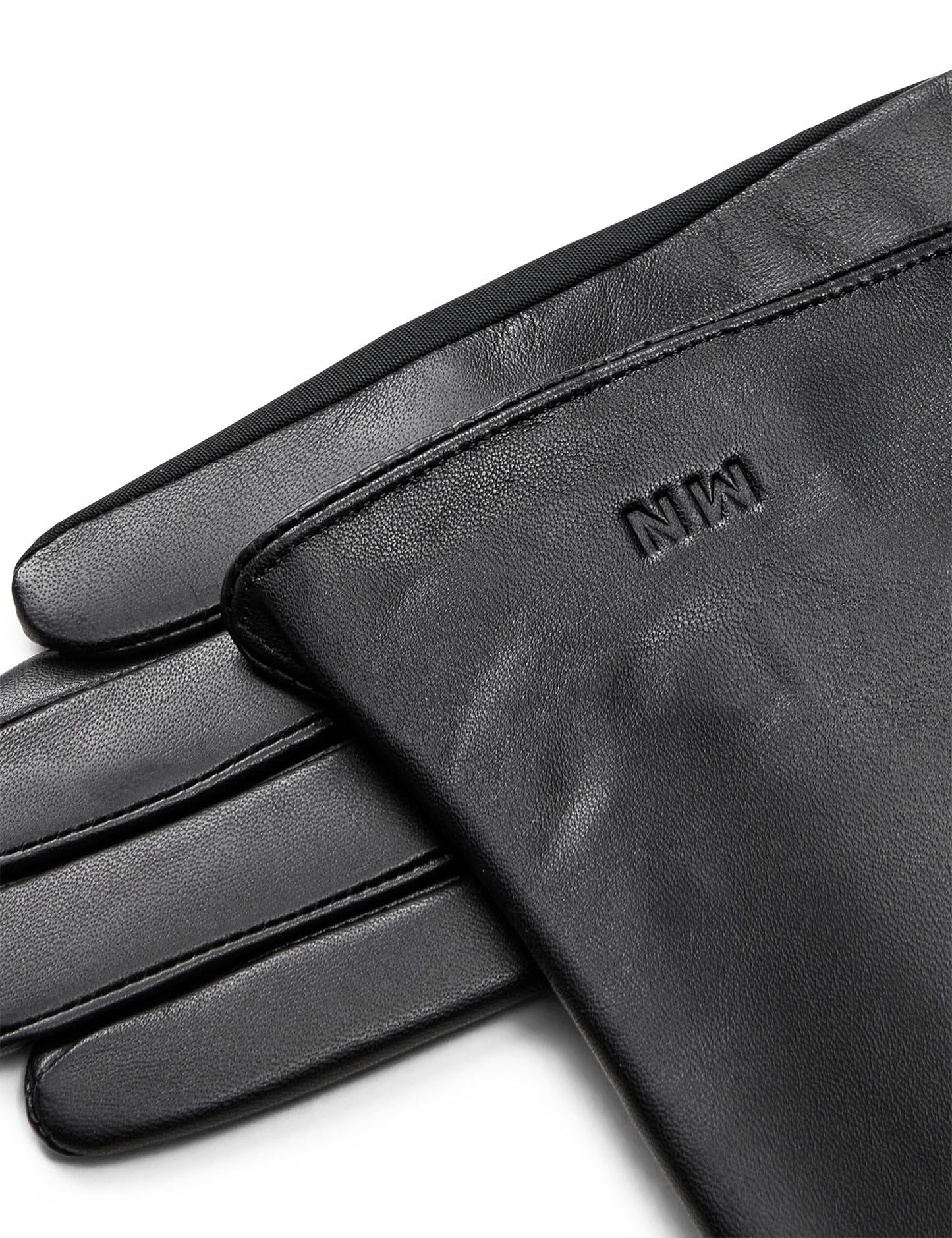 Tian Ace Leather Mix Glove, Black