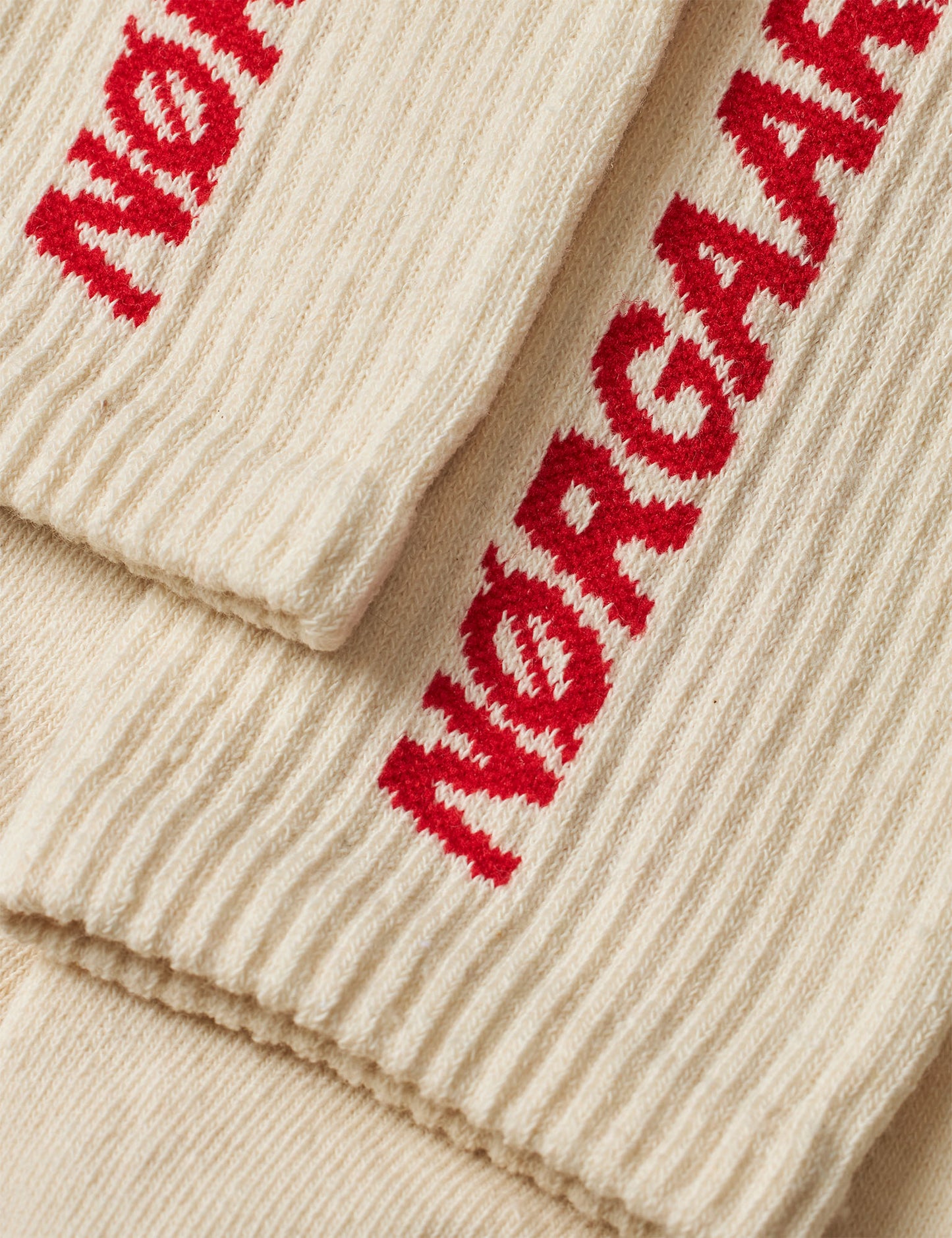 Sock Single Logo Step, Ecru