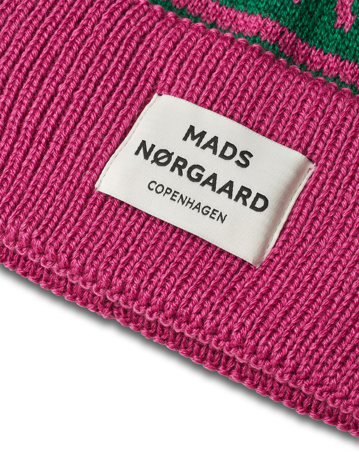MN Copenhagen Anju Beanie, Fuchsia Pink/Black