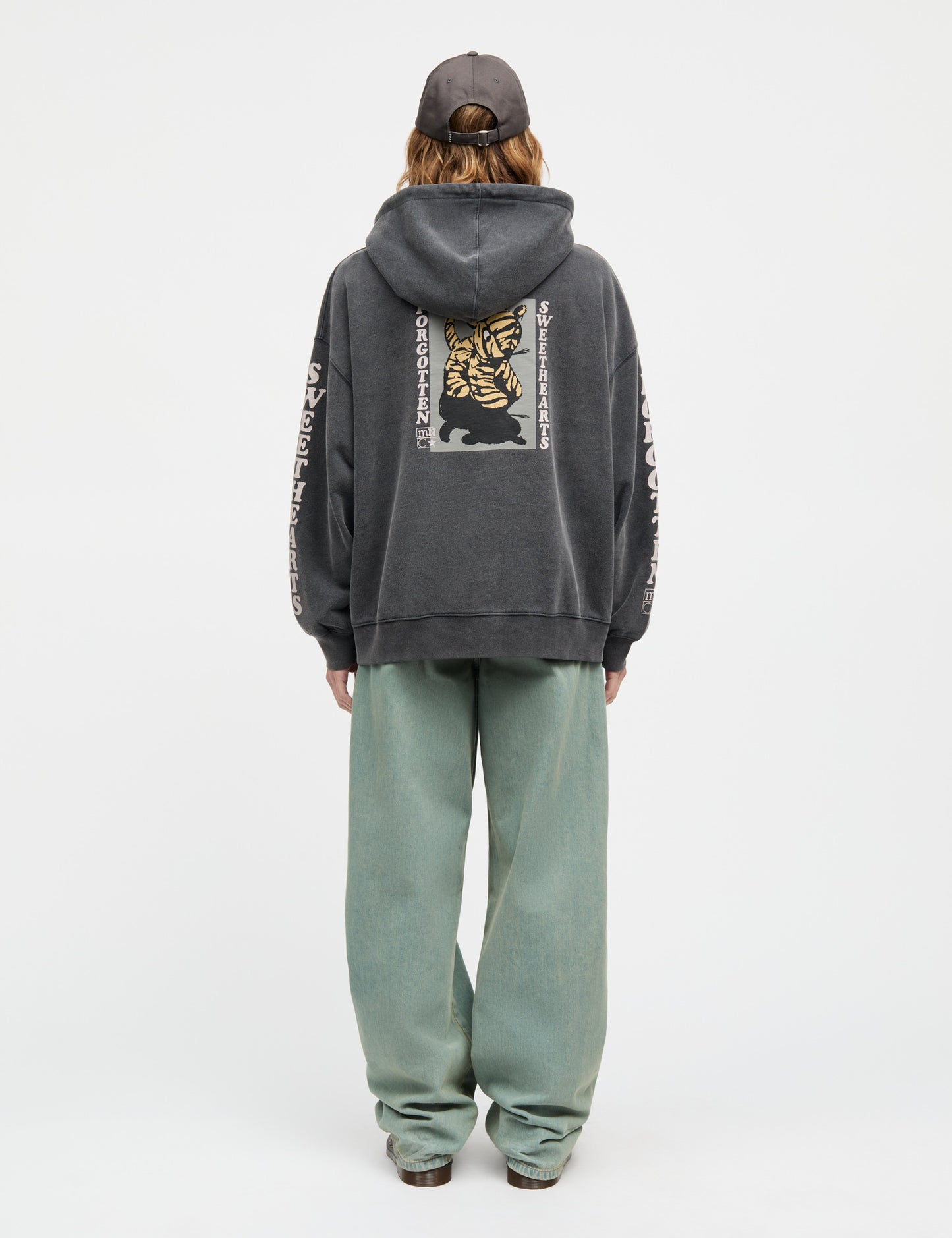 Compact Cotton Atlas Hoodie, Washed Black