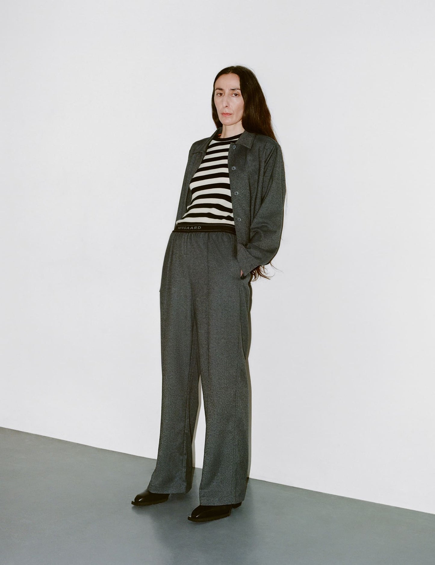 Melange Selena Jacket, Dark Grey Melange