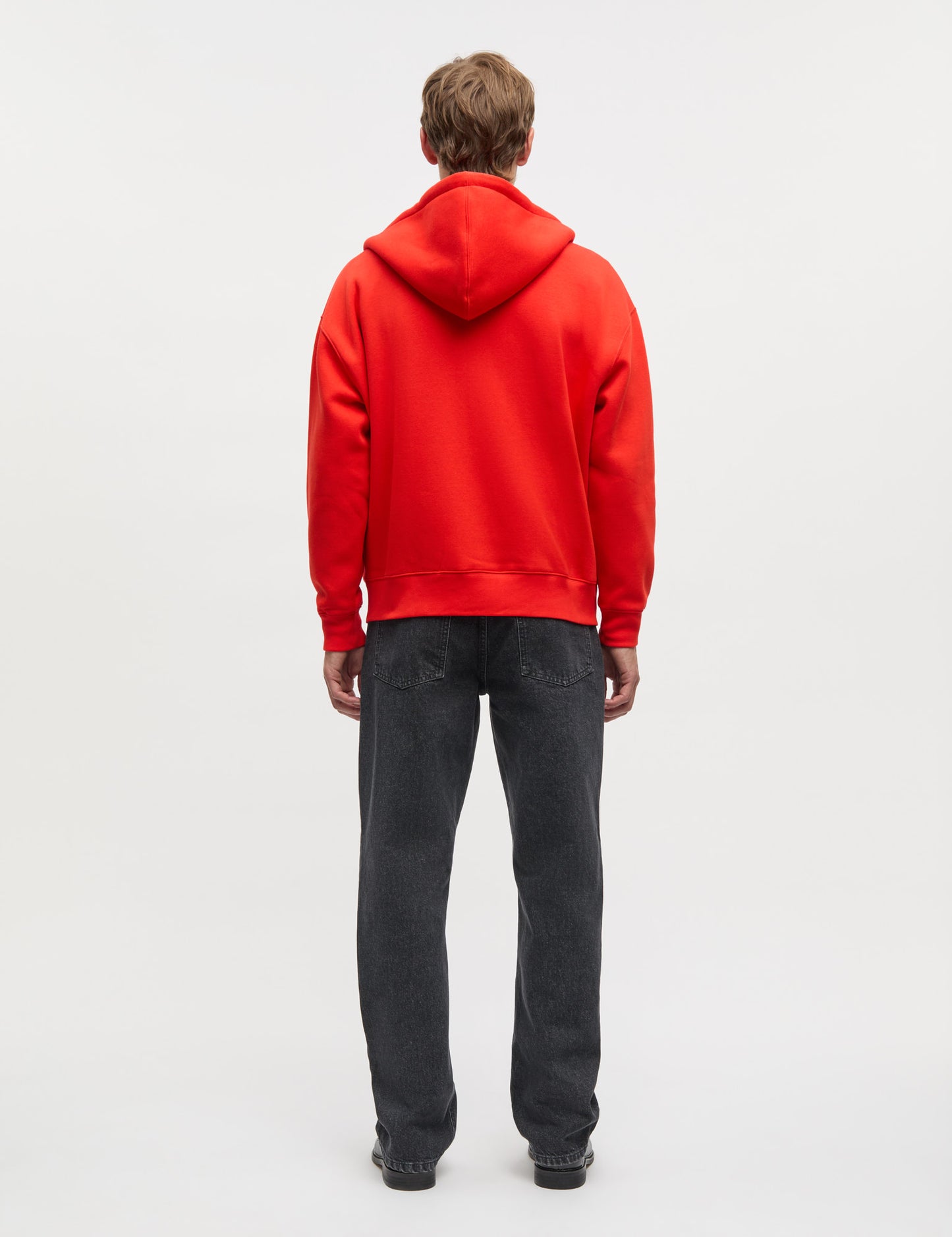 Standard Luka Hoodie Zip Sweat, Fiery Red