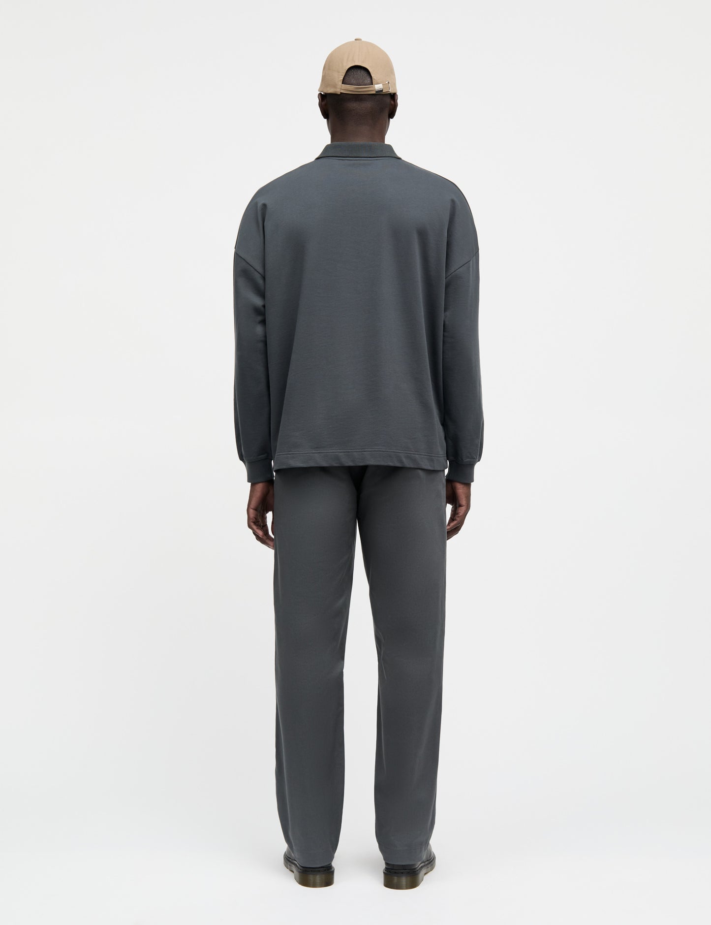 Light Terry Polo Sweat, Asphalt