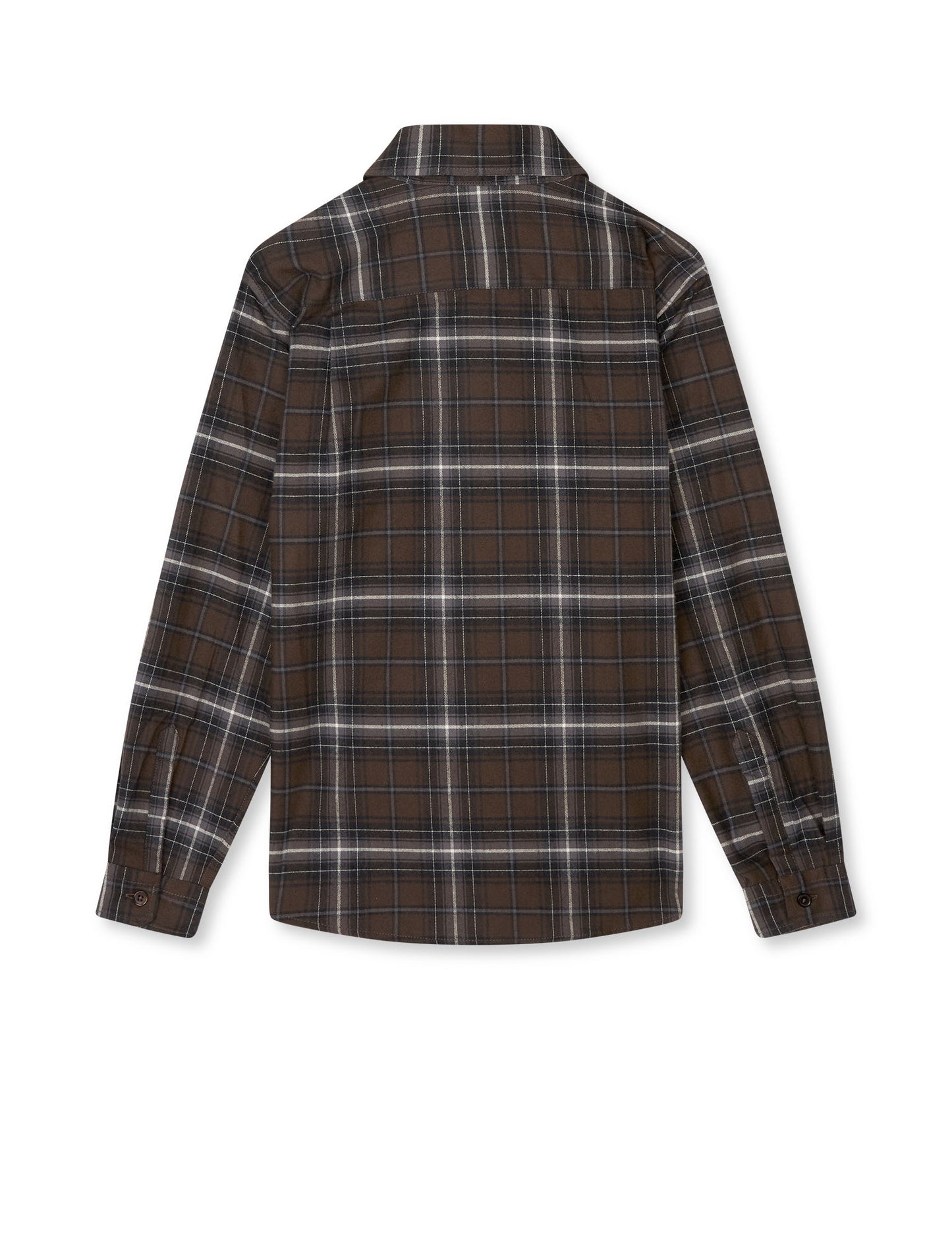 Cotton Flannel Svano Shirt, Demitasse Check