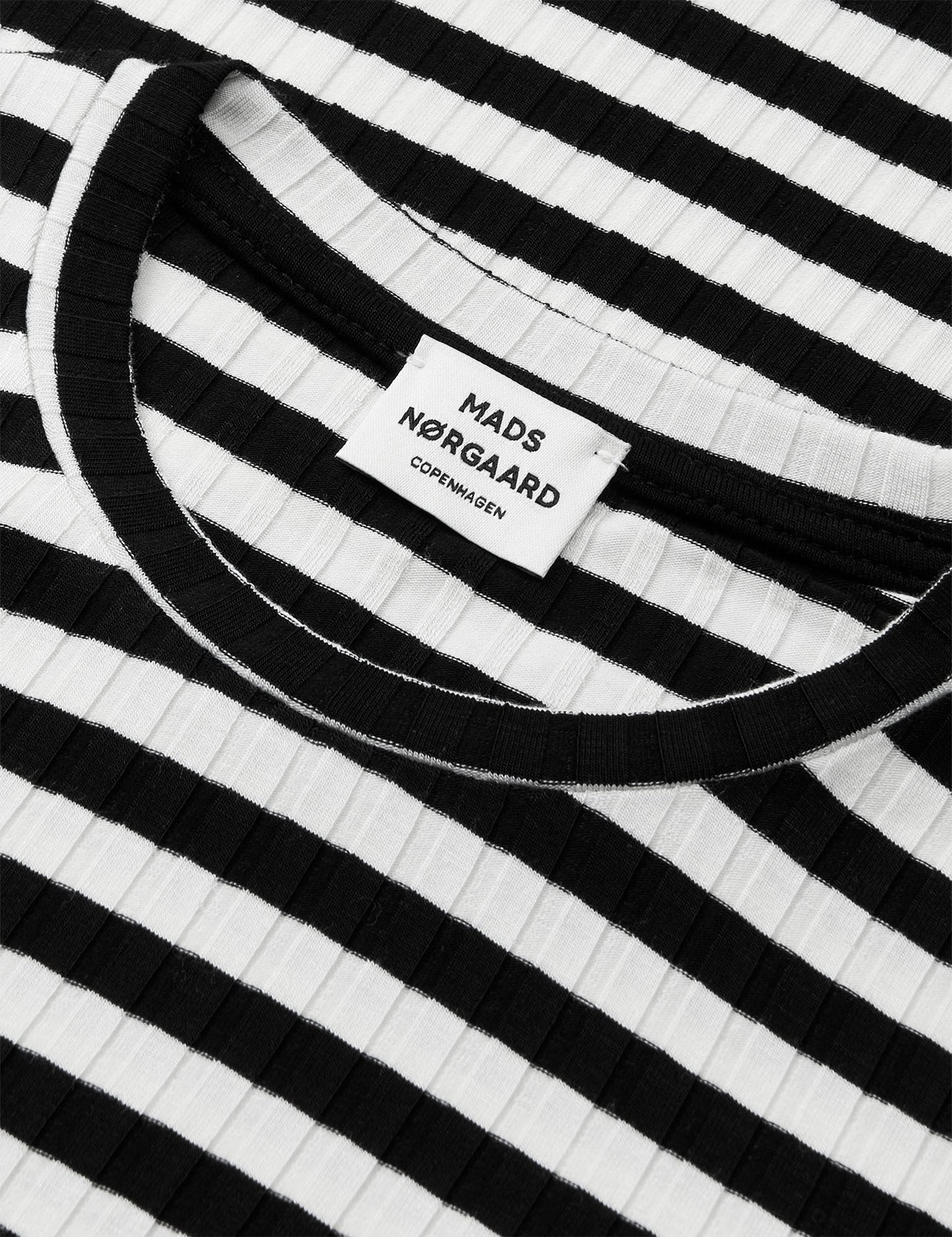 5x5 Classic Stripe Dubina Short Dress, Black/Vanilla Ice