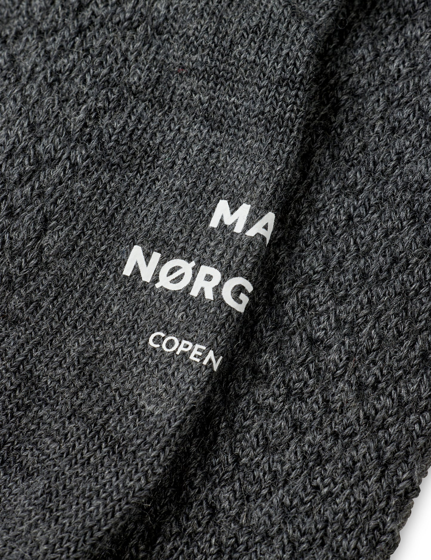 Woolen Bubble Socks, Dark Grey Melange