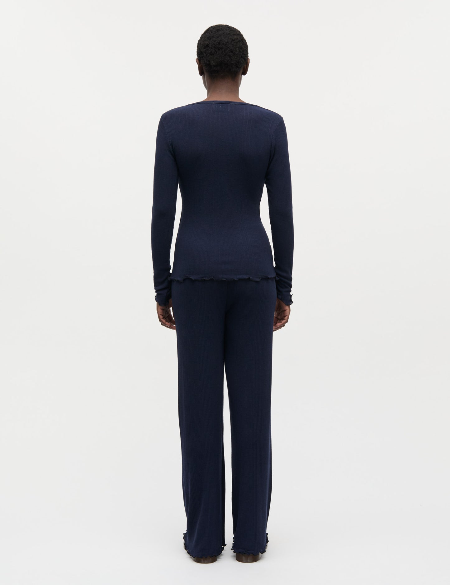 Point Wool Poline Tee LS, Parisian Night