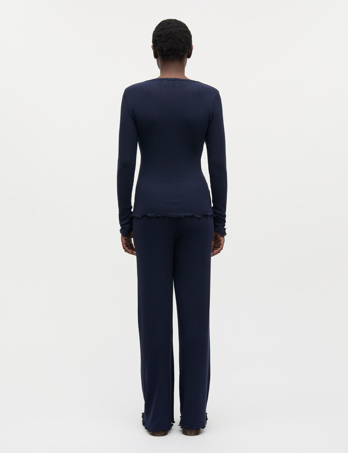 Point Wool Poline Tee LS, Parisian Night