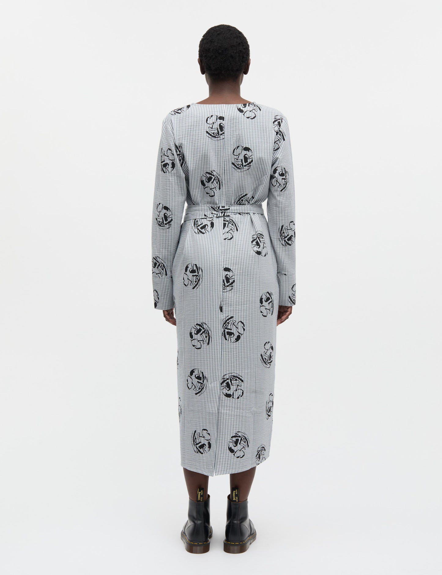 Soft Crease Oda Dress AOP, Vintage Indigo/Vanilla Ice