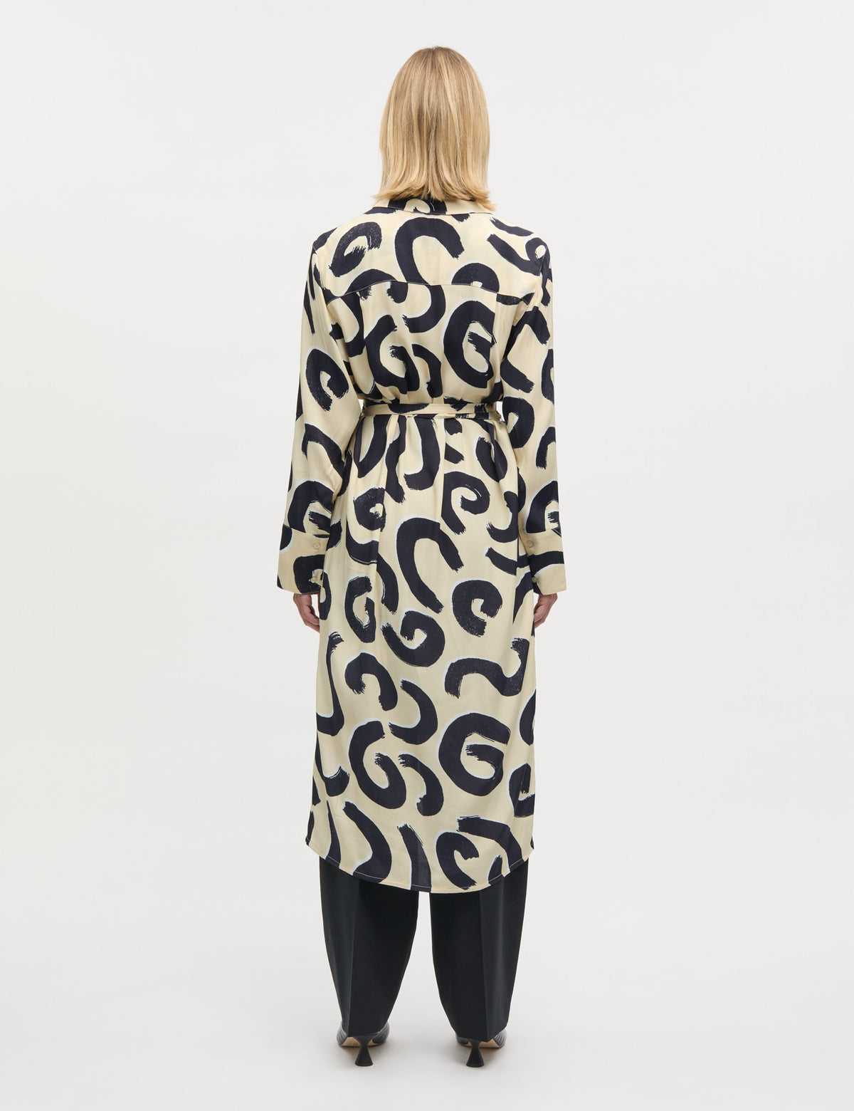 Delicate Twill Cany Dress AOP, Swirl AOP/Almond Oil