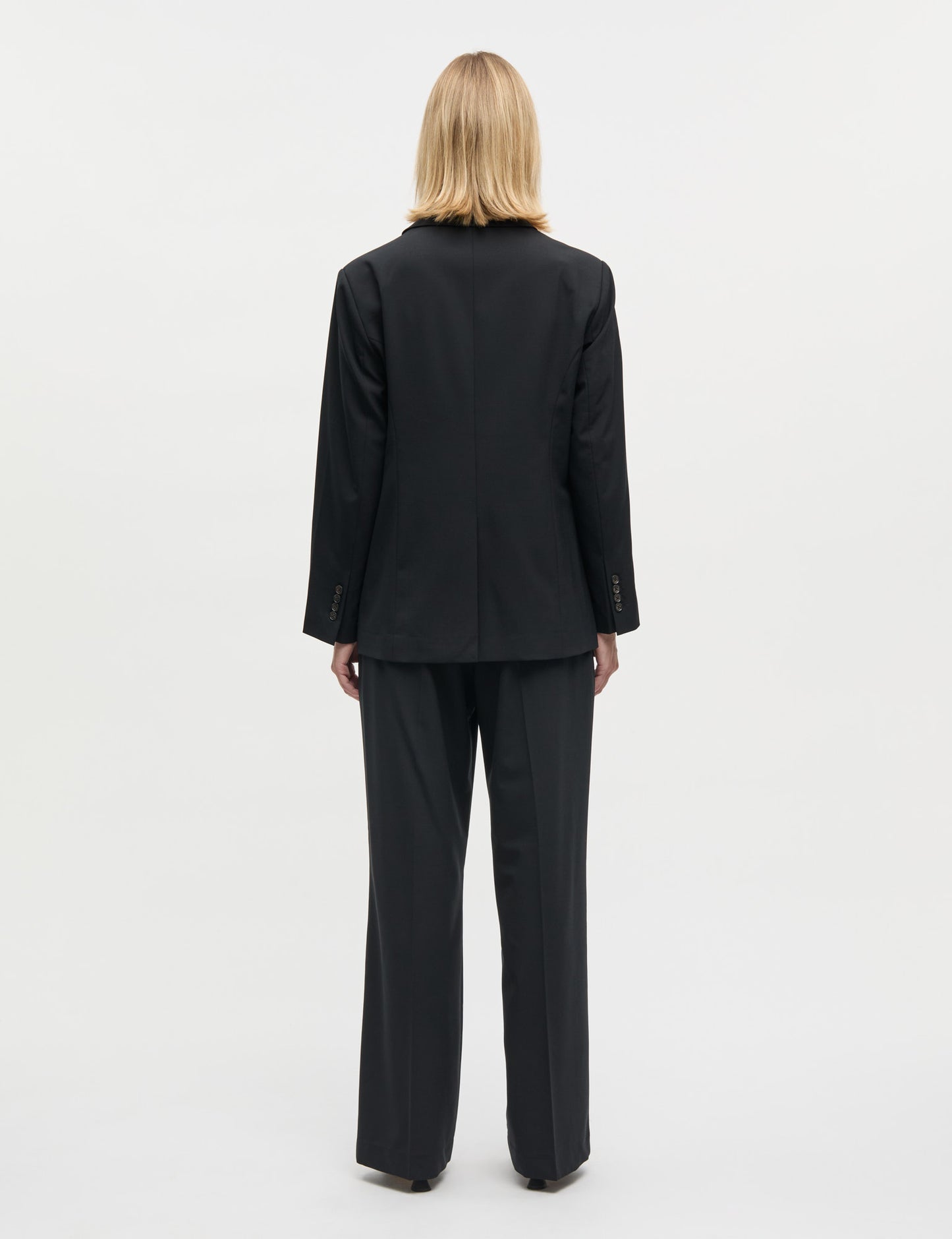 Dense Weave Less Blazer, Black
