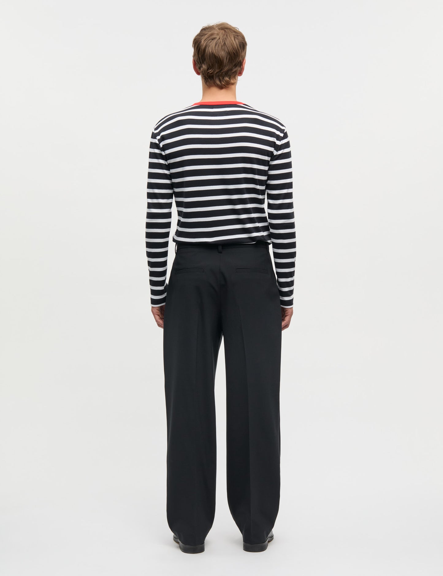 Trio Rib Tobias Tee LS, Black/White