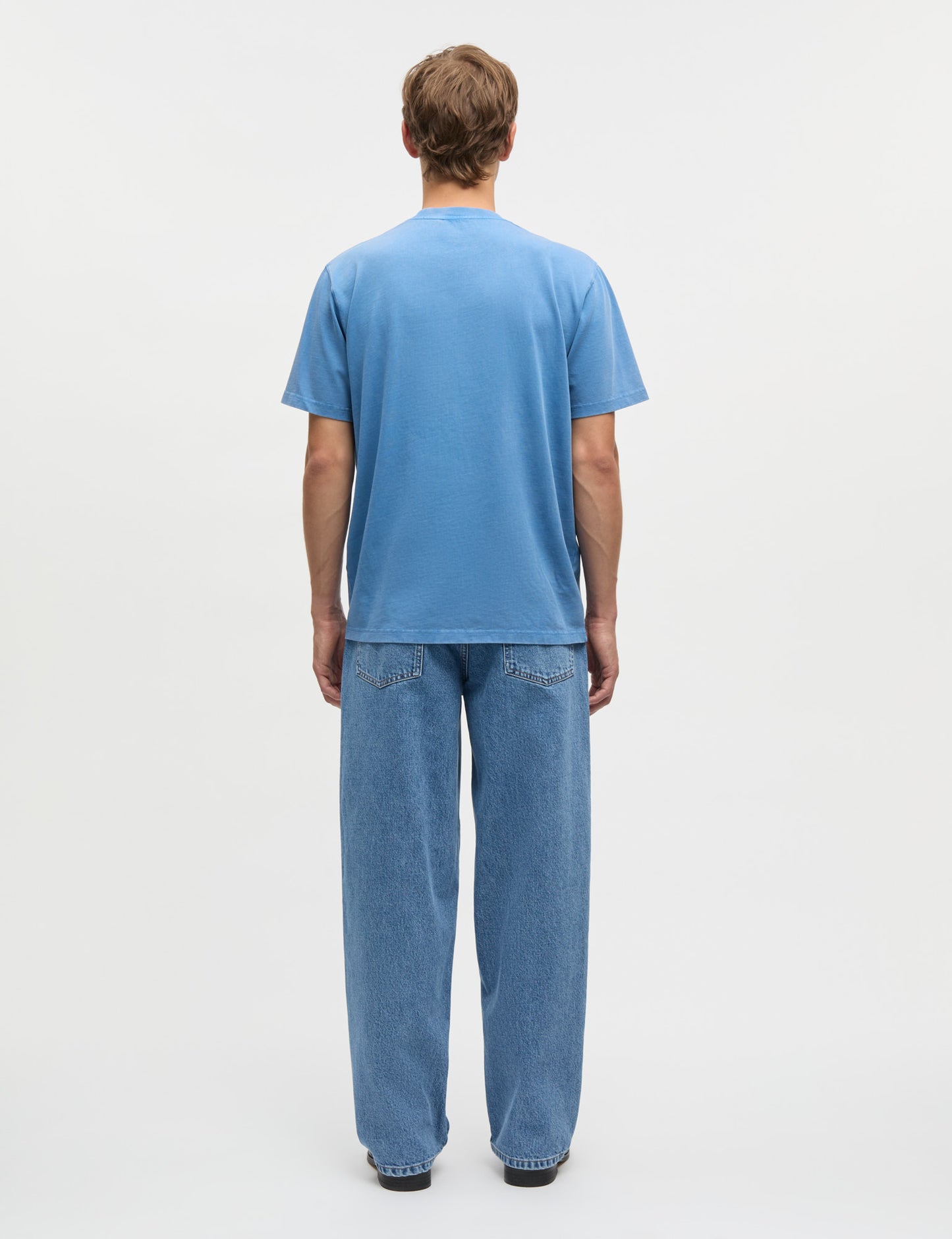 Combed Jersey Dye Thorbjørn Tee, Bright Cobalt