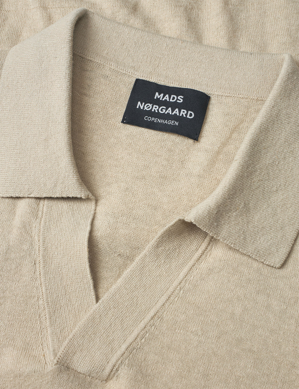 Cotton Lino Theo Polo Knit, Castle Wall