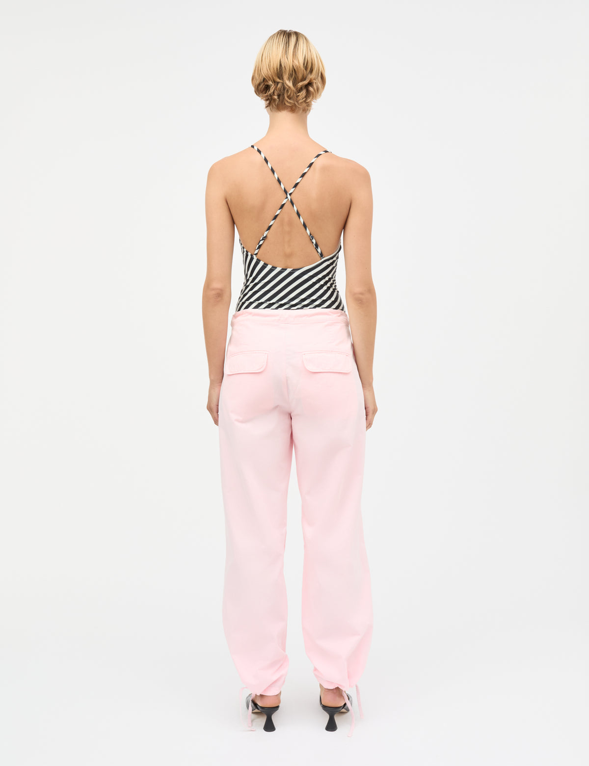 Dyed Weave Carmen Pants, Icy Pink