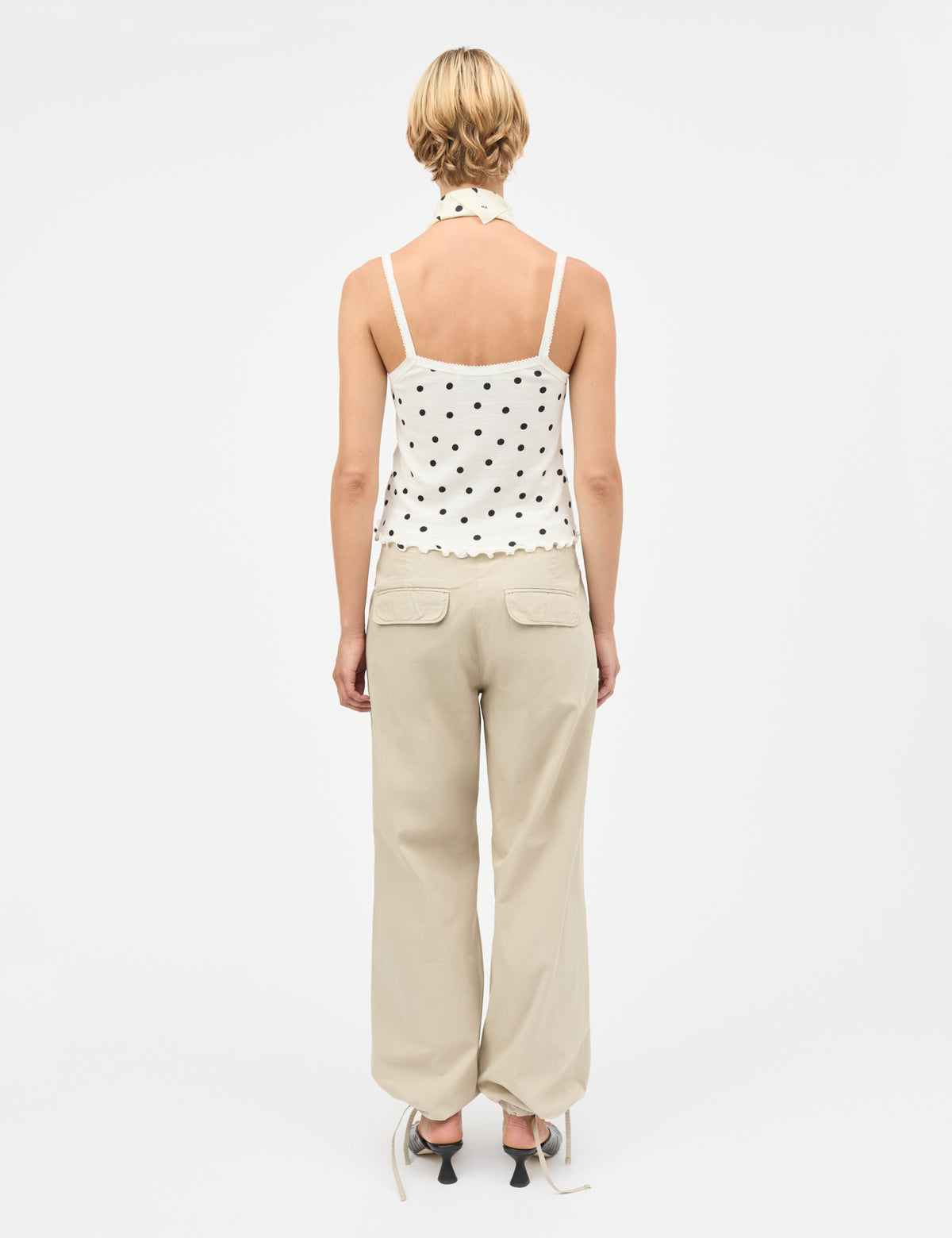 Pointella Trilla Top AOP, Dot AOP Vanilla Ice