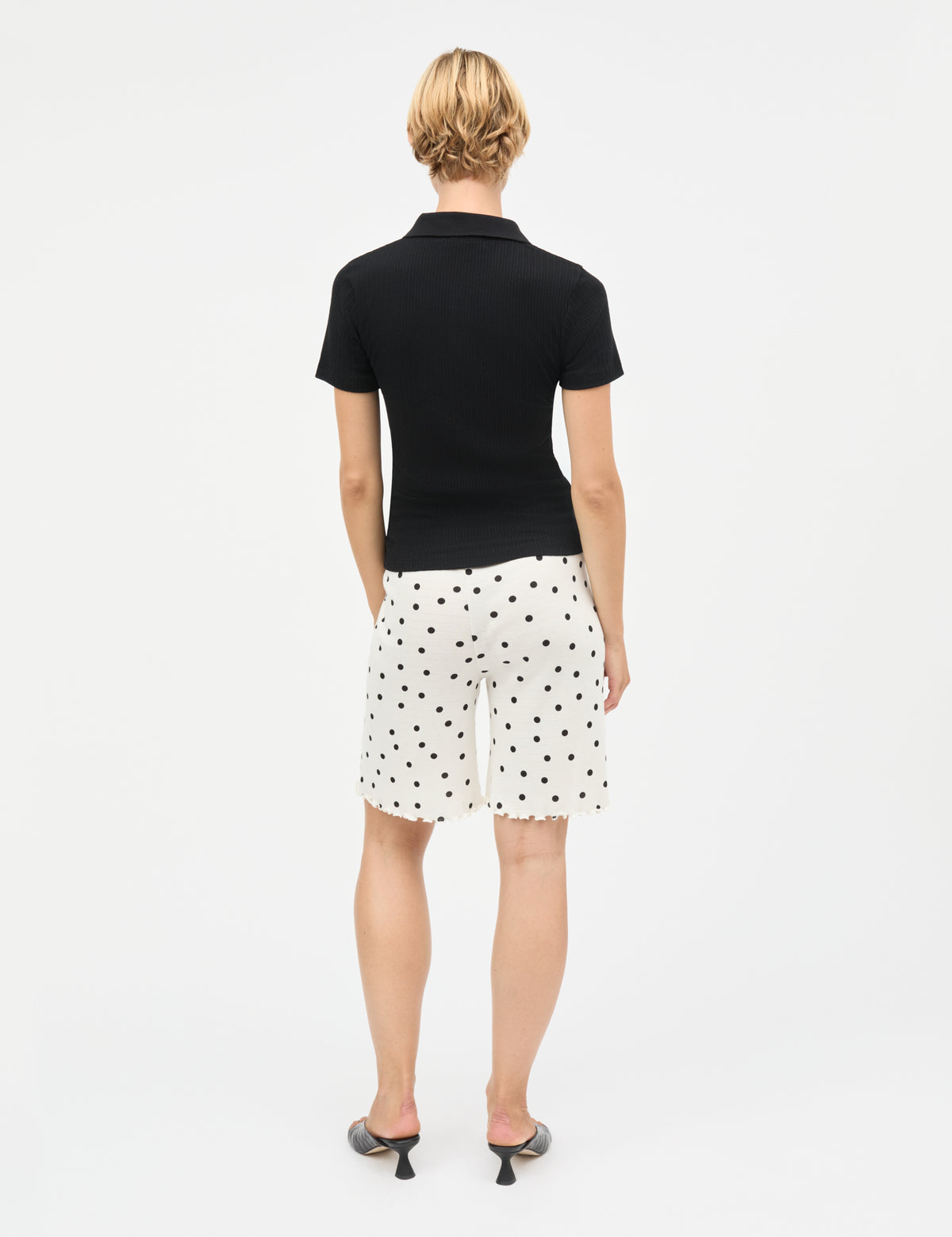 Pointella Lilly Shorts AOP, Dot AOP Vanilla Ice