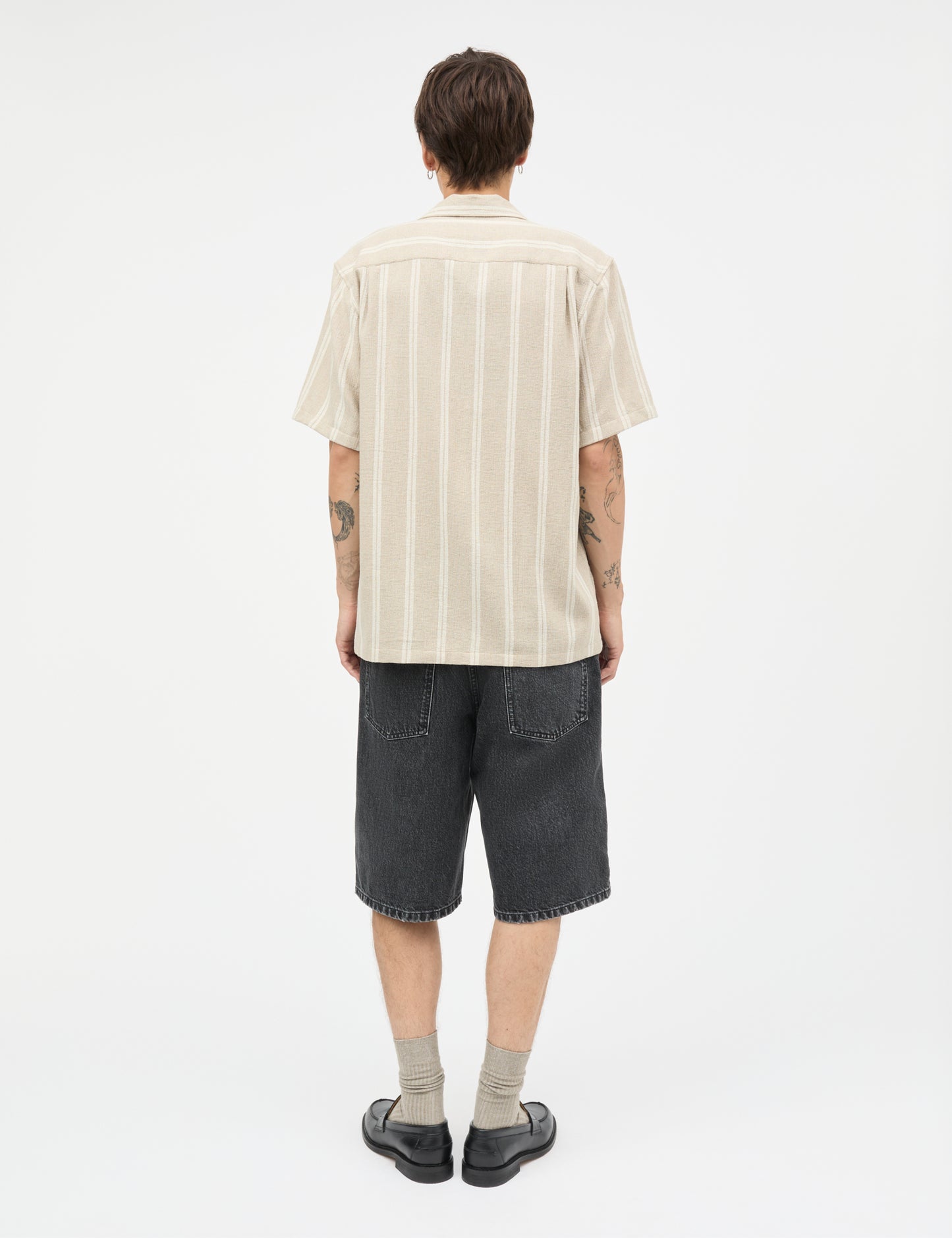Texture Kenji Shirt SS ST., Plaza Taupe/Vanilla Ice