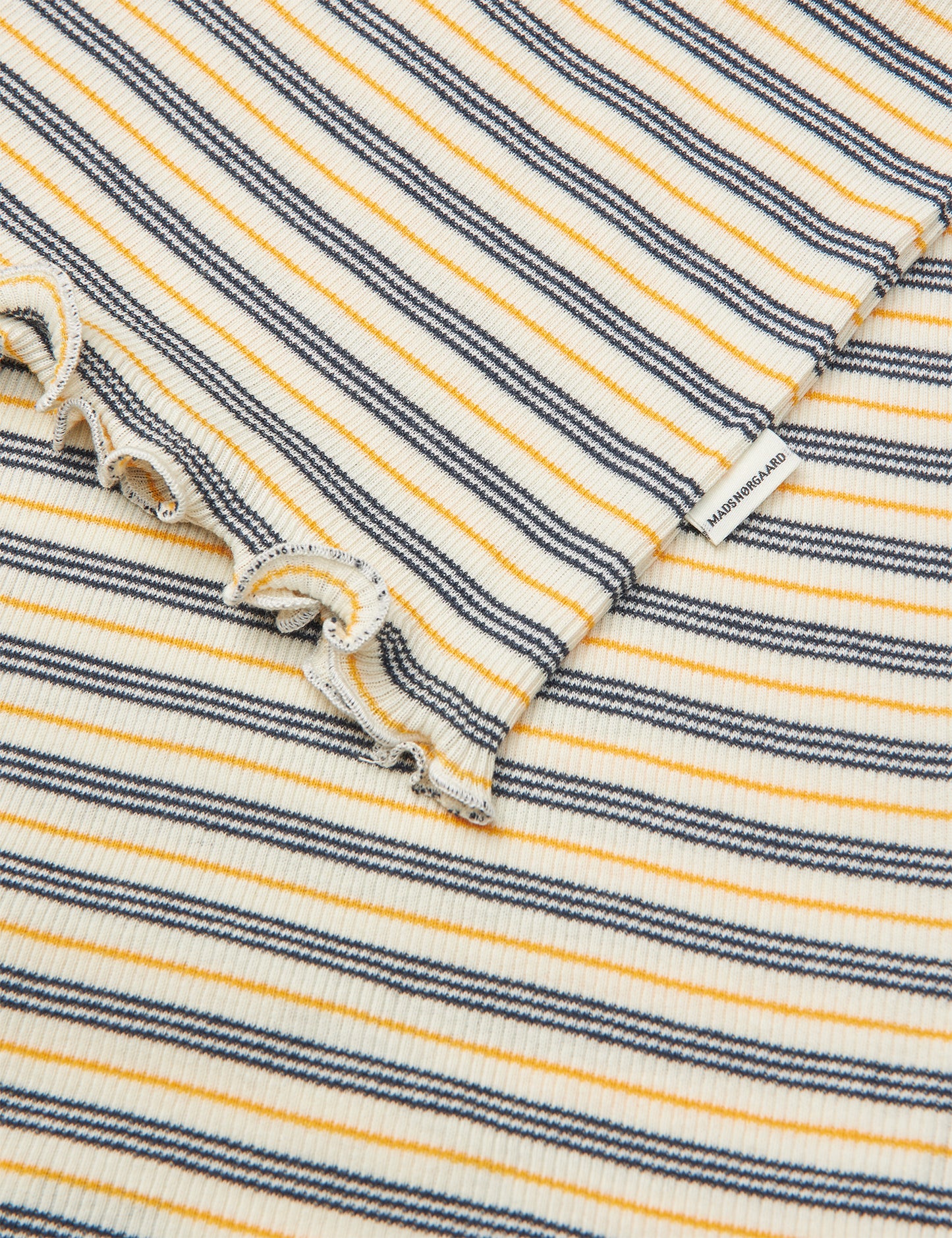 2x2 Cotton Stripe Stripe Tuviana Tee, Vanilla Ice/Sky Captain/Zinnia
