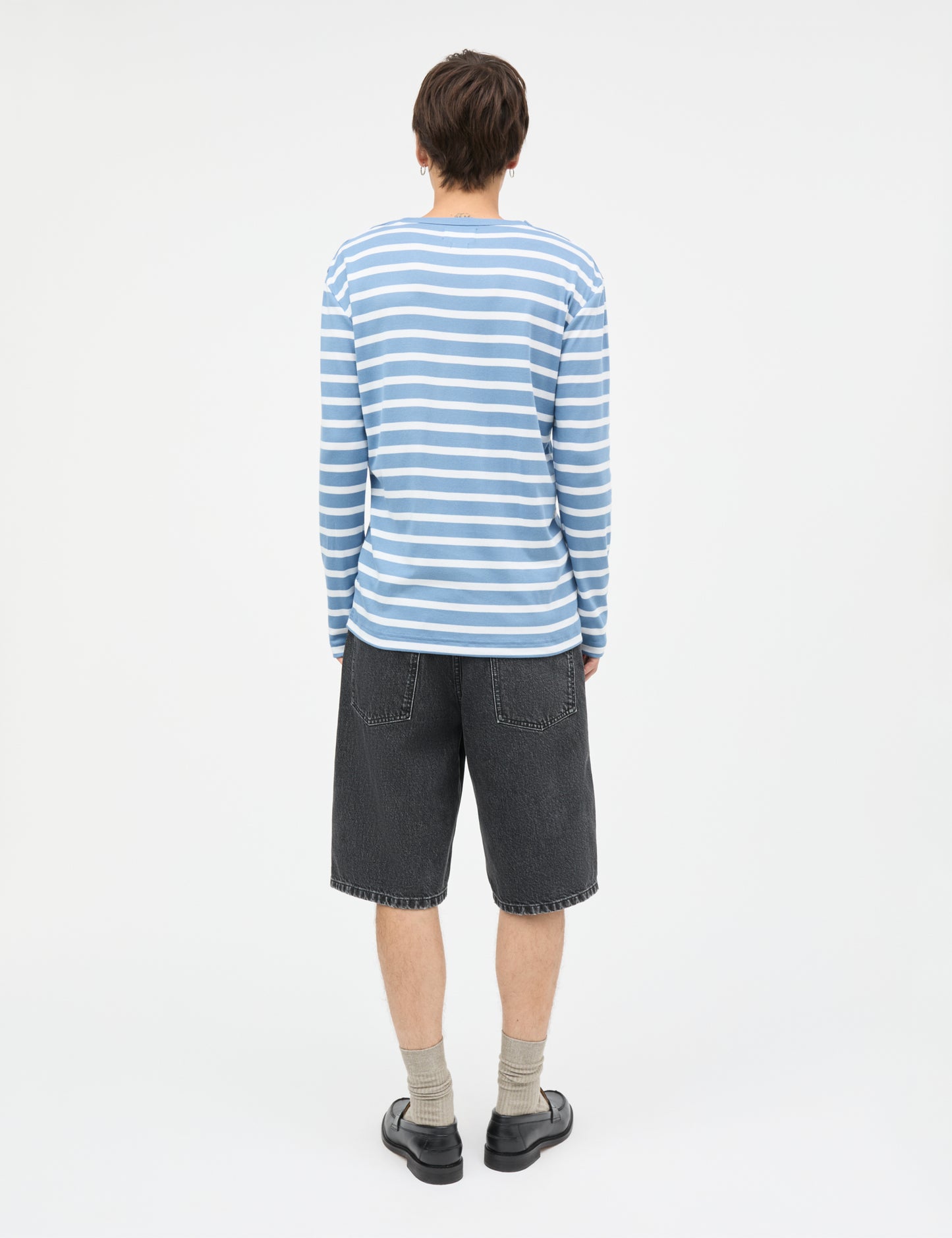 Arizona Black Denim Hannes Shorts, Black Grey Stone Wash