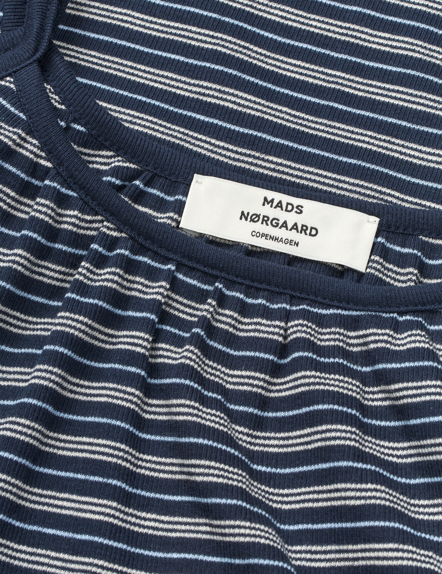 2x2 Cotton Stripe Stine Dress, Sky Captain/Vanilla Ice/Cashme