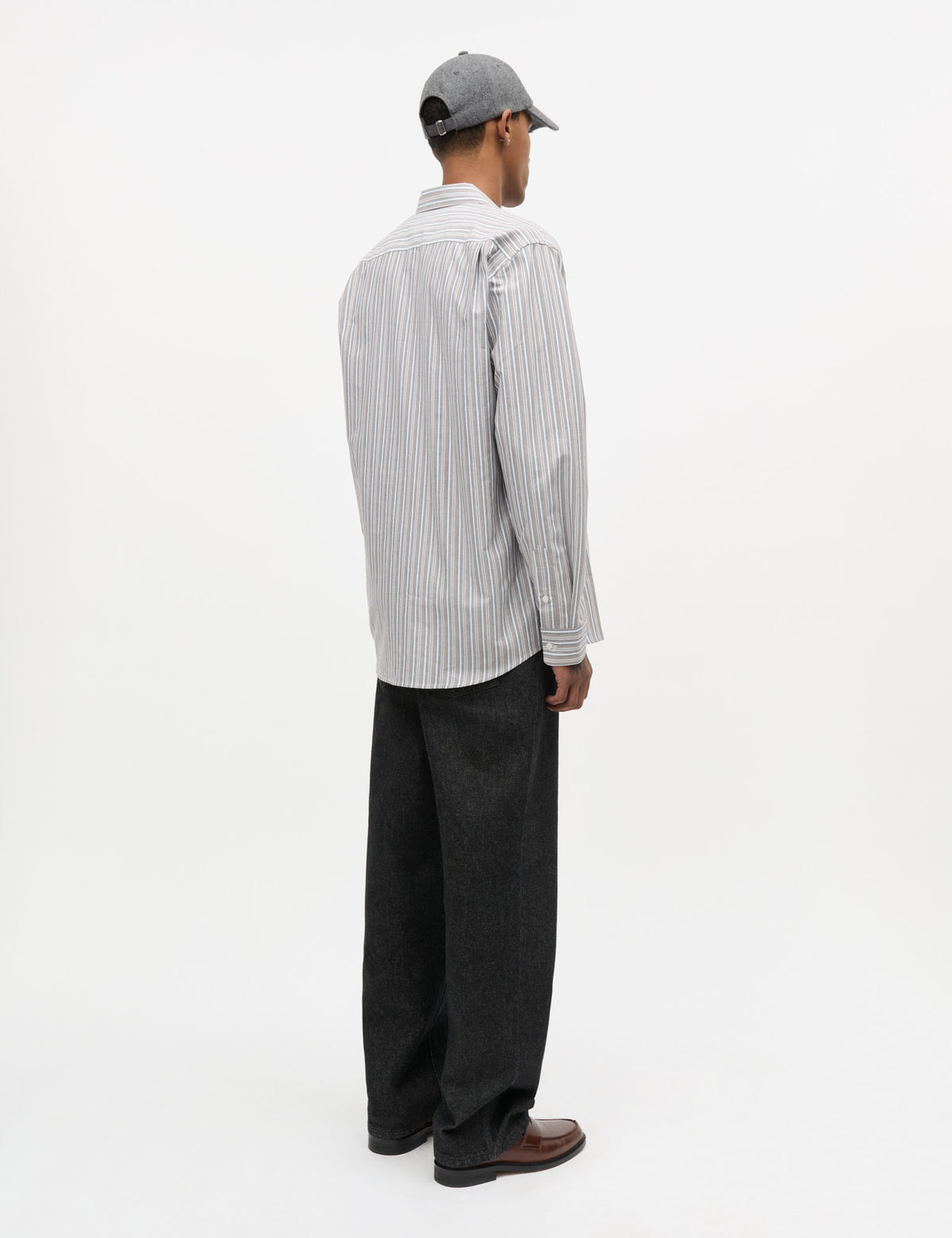 Oxford Sune Stripe Shirt BD FAV, Cocoa/Sky Captain