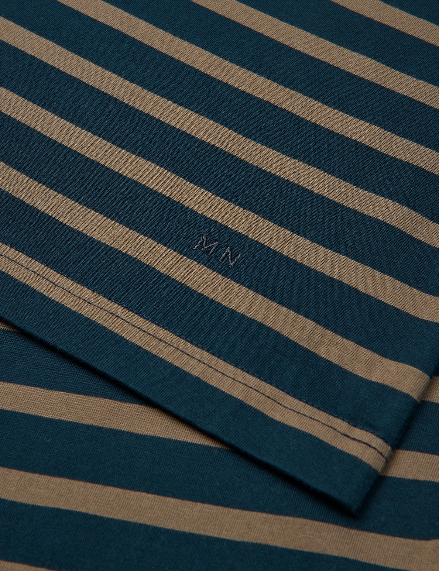 Cotton Jersey Stripe Frode Tee, Sky Captain/Tarmac