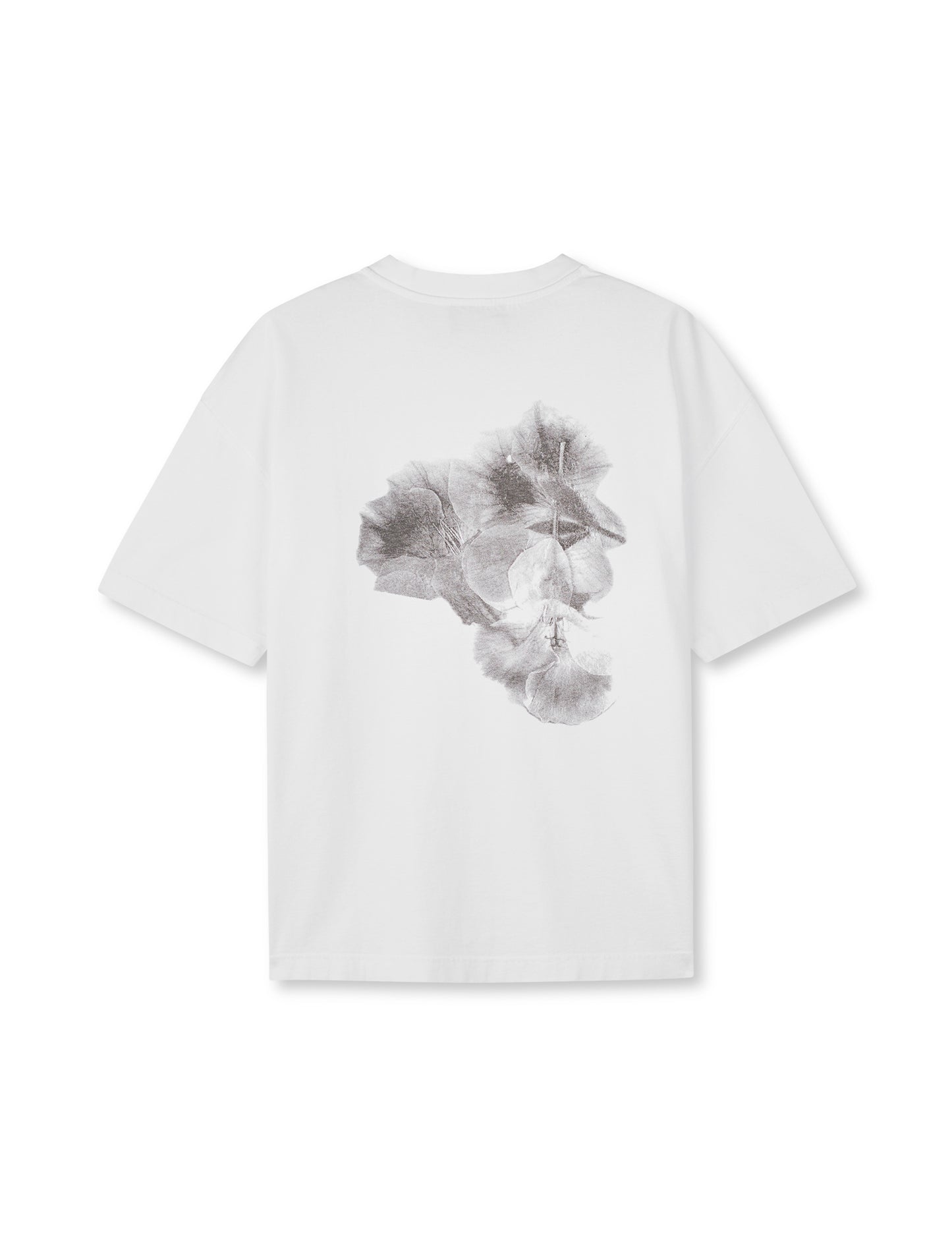 Open-End Dye Big Flower Tee, White