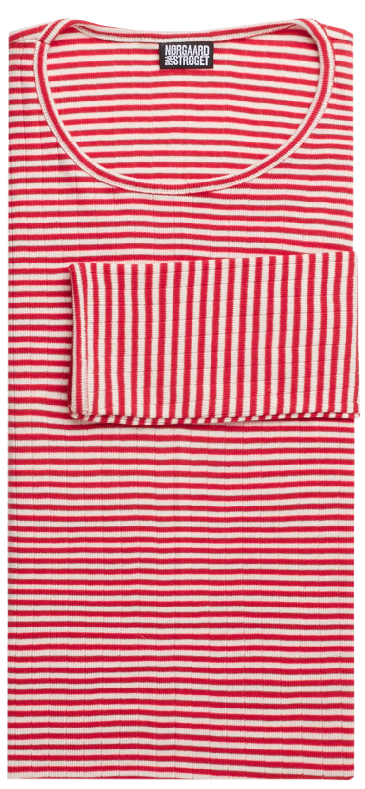 101 Fine Stripe, Red/Ecru