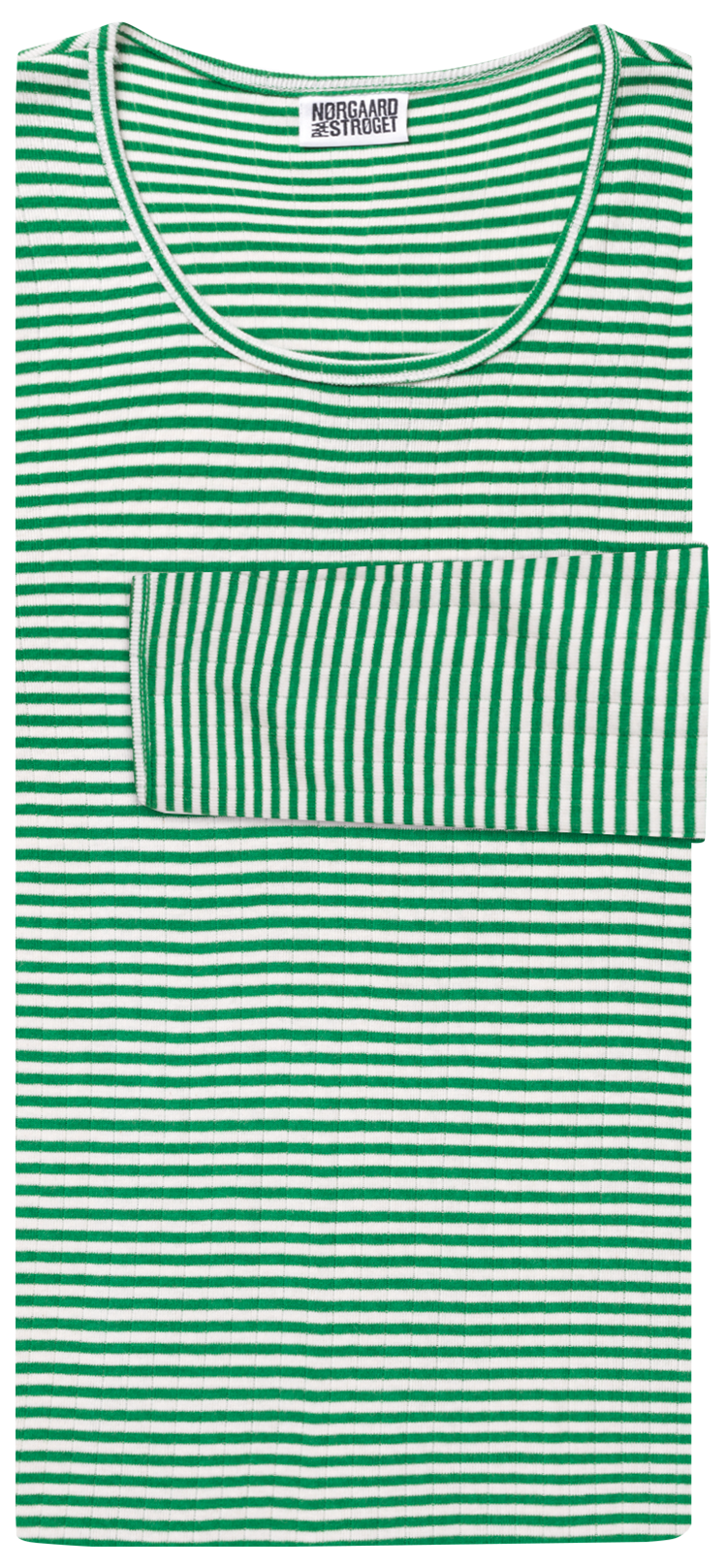 101 Fine Stripe, Green/Ecru