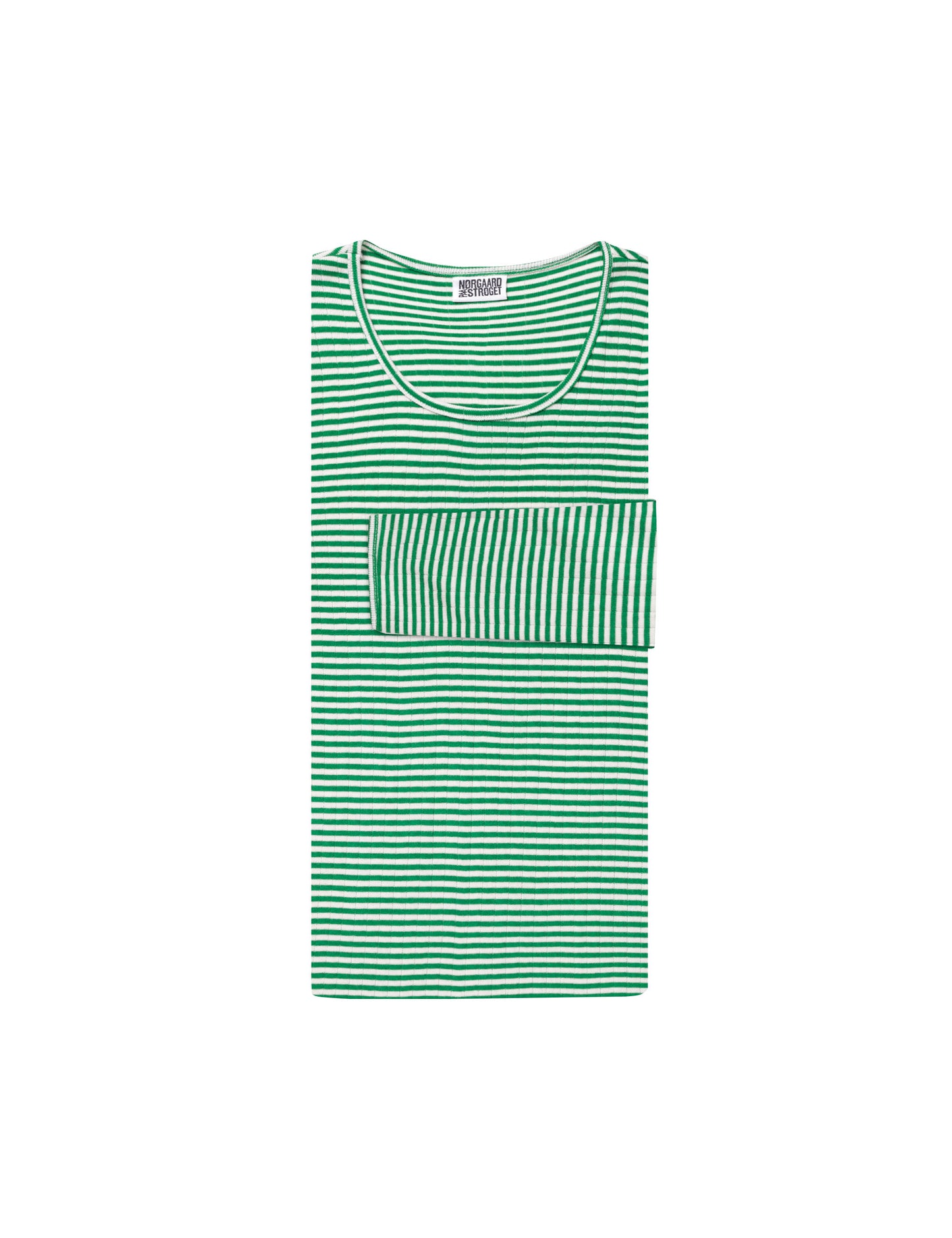 101 Fine Stripe, Green/Ecru