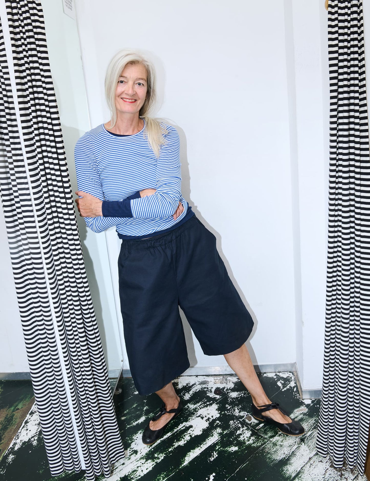 101 Fine Stripe, Klein/Ecru