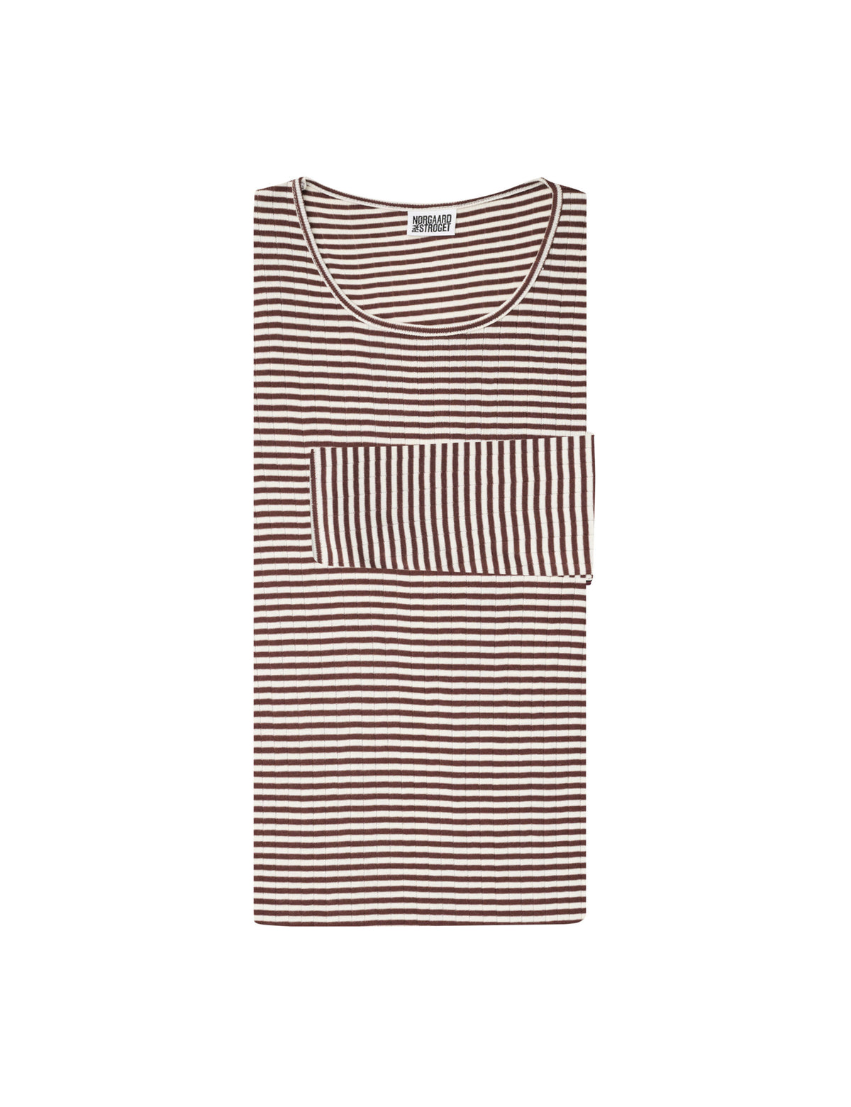 101 Fine Stripe, Brown/Ecru