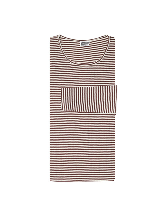 101 Fine Stripe, Brown/Ecru