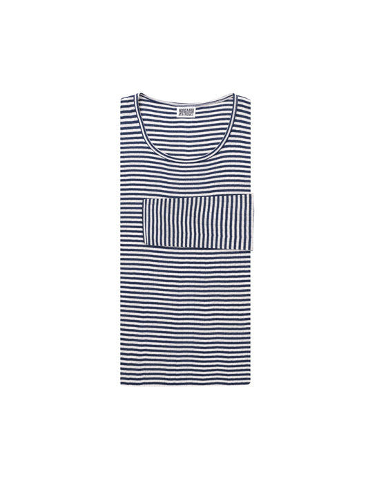101 Fine Stripe, Marine/Ecru