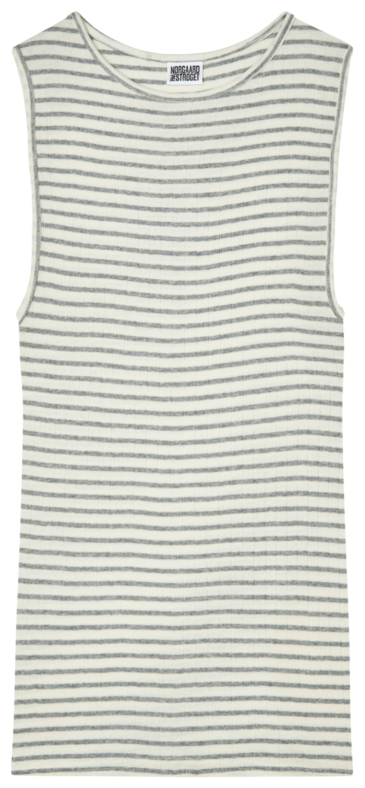 NPS Tank Top NPS Stripe, Ecru/Light Grey