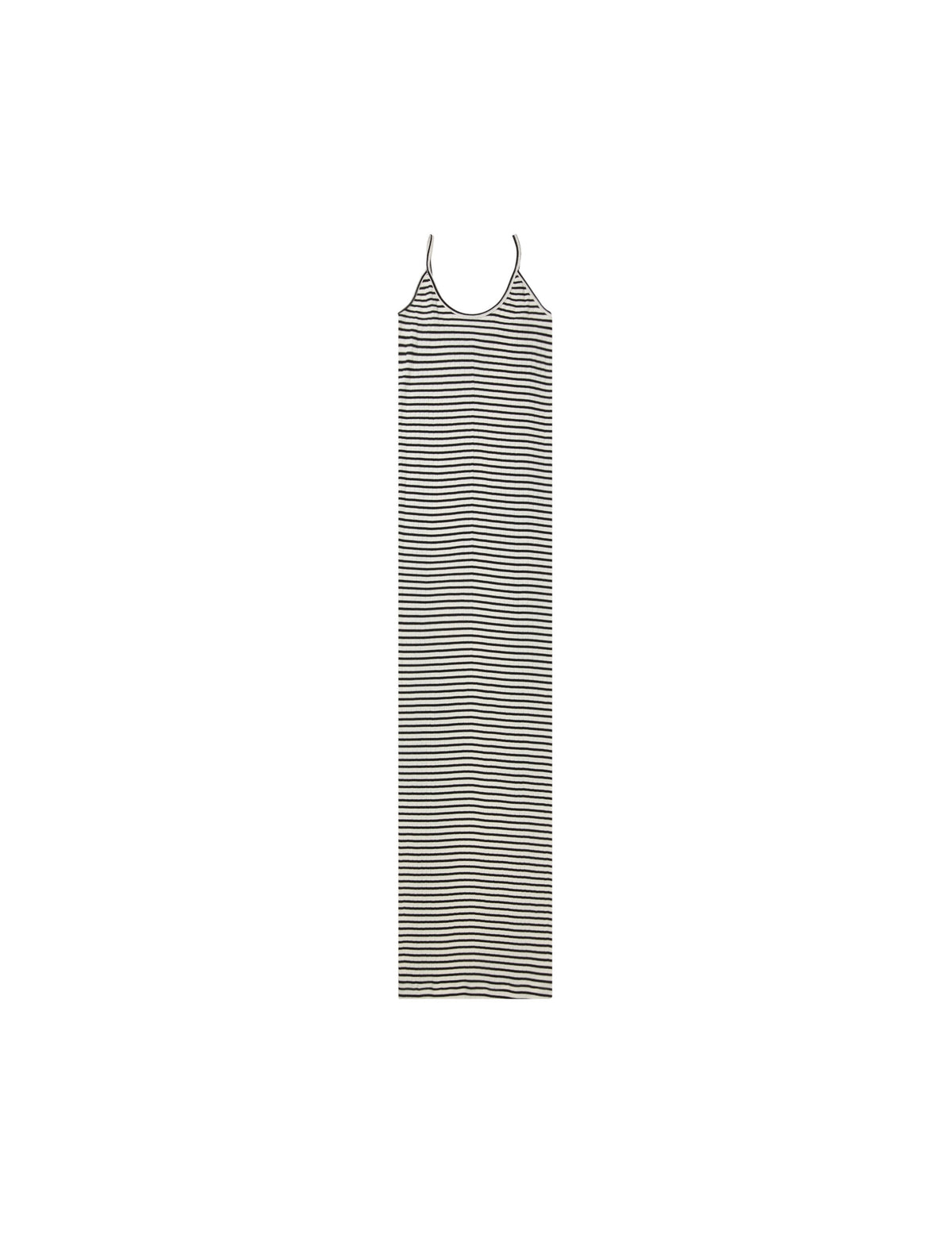 NPS Strap Dress NPS Stripe, Ecru/Black