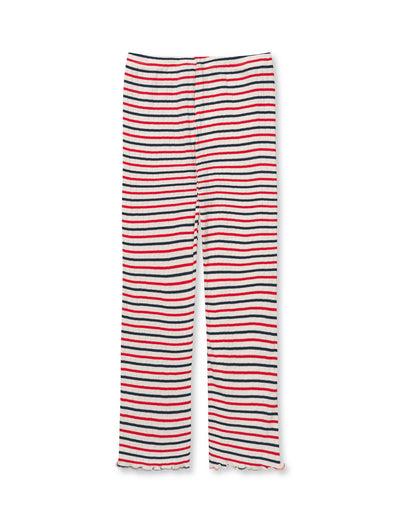 NPS Kids Frill Pants Tricolore, Ecru/Red/Marine